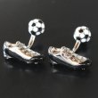 サッカーボール＆スパイス2カフスボタン（カフリンクス） 画像2