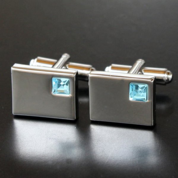 アクアクリスタル付カフスボタン（カフリンクス） 画像2