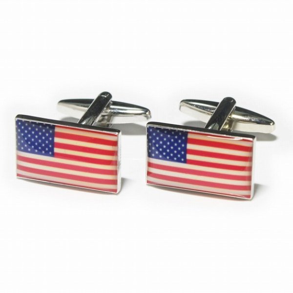 アメリカ国旗カフスボタン（カフリンクス） 画像1