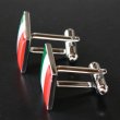 イタリア国旗カフスボタン（カフリンクス） 画像3