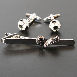 サッカーカフス ネクタイピンセット1
