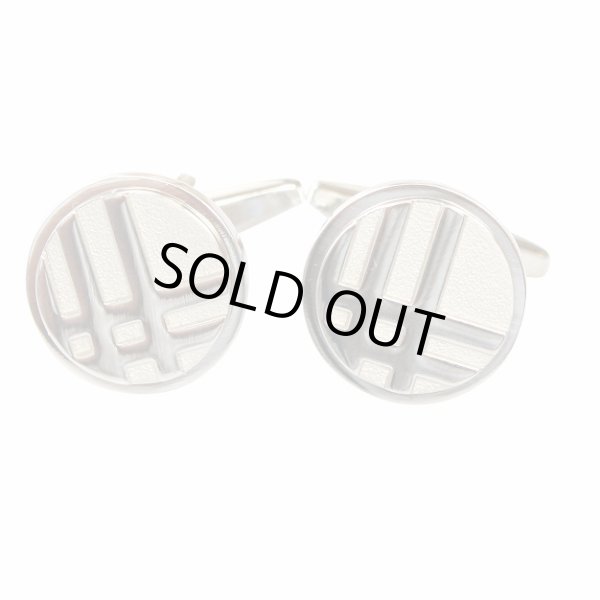 画像1: elizabeth parker エリザベスパーカー シルバーヘリテイジチェックカフスボタン (1)