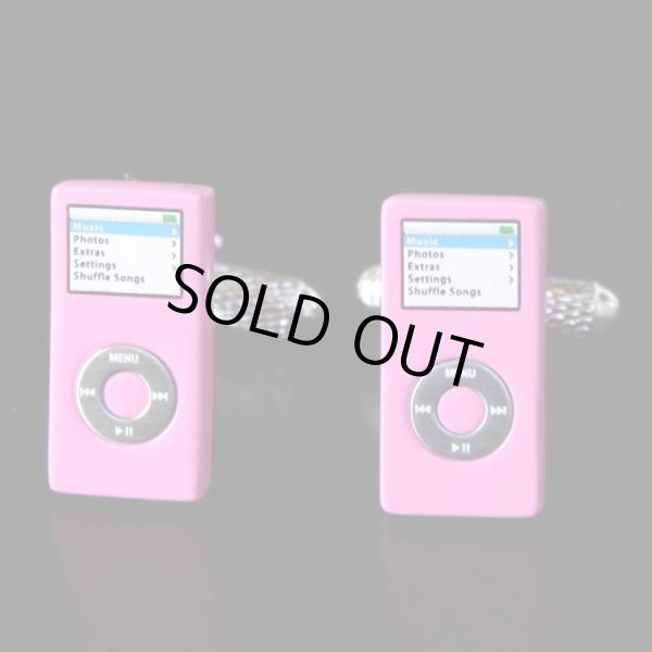 ピンクiPod nanoカフスボタン（カフリンクス） 画像2