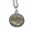 アメリカ・５セント硬貨・インディアン＆バッファローシルバーネックレス 画像3