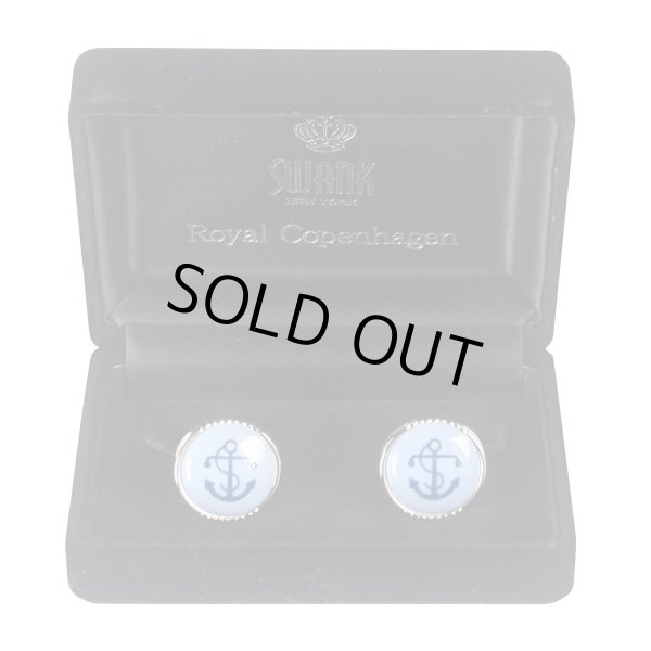 Swank & Royal Copenhagen スワンク & ロイヤルコペンハーゲン ブルーゴールドライオンカフスボタン 画像6