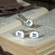 Swank & Royal Copenhagen スワンク & ロイヤルコペンハーゲン ホワイトブルーライオンカフスボタン・ネクタイピンセット 画像8