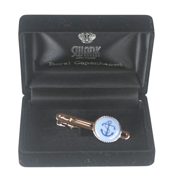 Swank & Royal Copenhagen スワンク & ロイヤルコペンハーゲン ホワイトブラウンネクタイピン 画像6