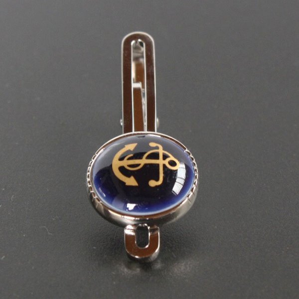 Swank & Royal Copenhagen スワンク & ロイヤルコペンハーゲン ブルーゴールドアンカーネクタイピン 画像4