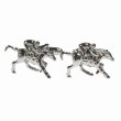 ジョッキー競走馬・カフスボタン（カフリンクス） 画像1