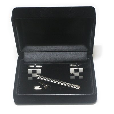 画像3: 8月の誕生石カラー　ペリドットクリスタルガラスカフスボタン・ネクタイピンセット