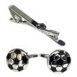 サッカーボールとスパイク　カフス、タイピンセット 画像1