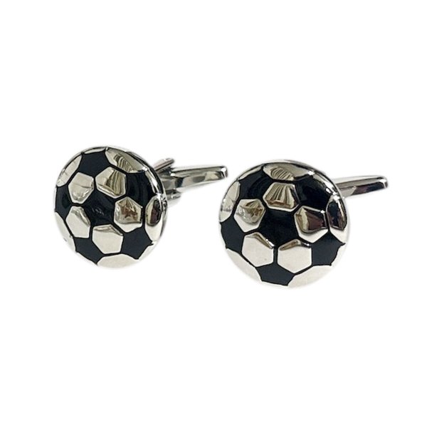 サッカーボールとスパイク　カフス、タイピンセット 画像4