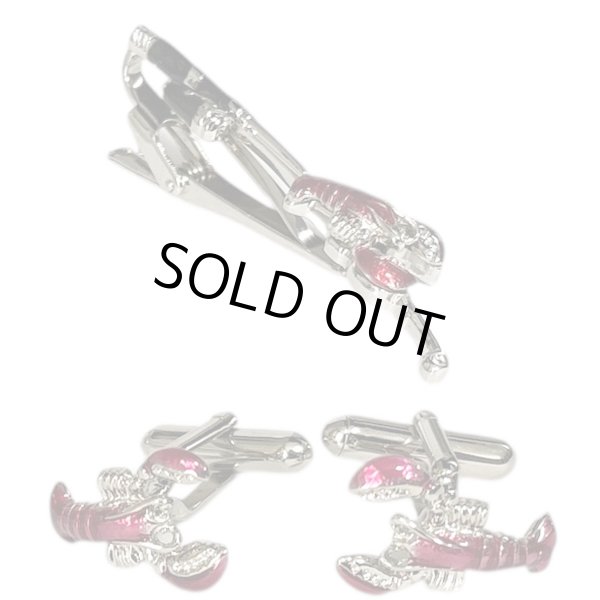 画像1: SWANK スワンク ロブスターカフスボタン・ネクタイピンセット (1)