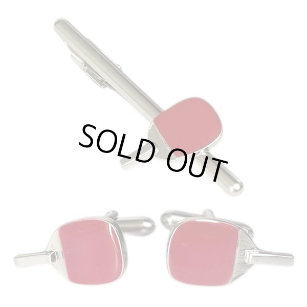 画像1: SWANK スワンク 卓球ラケットカフスボタン・ネクタイピンセット (1)