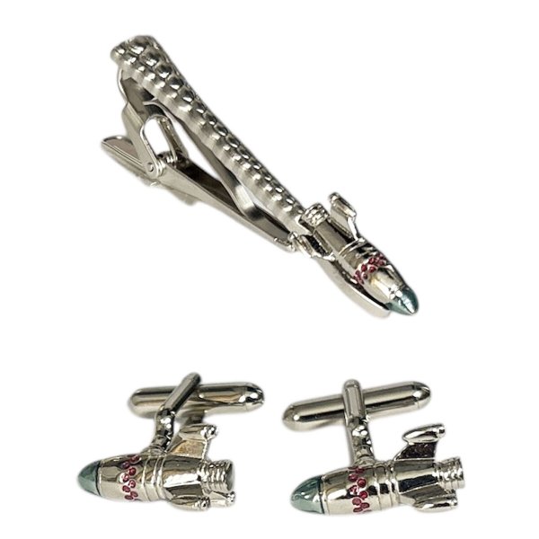 画像1: SWANK スワンク ロケットカフスボタン・ネクタイピンセット (1)