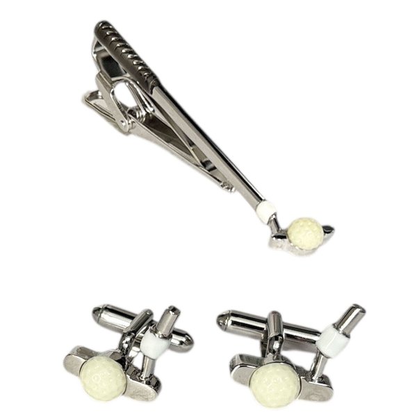 画像1: SWANK スワンク ゴルフパターカフスボタン・ネクタイピンセット (1)