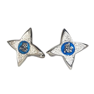 画像2: SWANK スワンク ブルーくない＆手裏剣カフスボタン・ネクタイピンセット