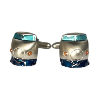 画像2: SWANK スワンク 新幹線カフスボタン・ネクタイピンセット