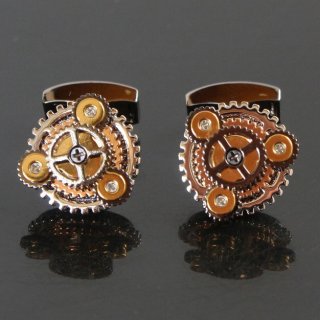 TATEOSSIAN タテオシアン ローズゴールドツインギアカフスボタン