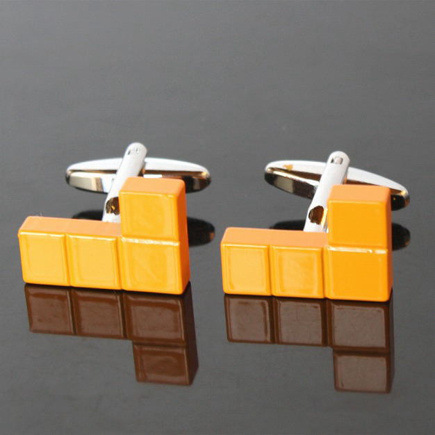 オレンジ・テトリスカフリンクスを入荷
