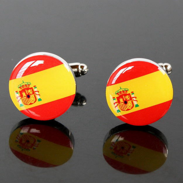 スペイン国旗・ラウンドカフリンクスを入荷
