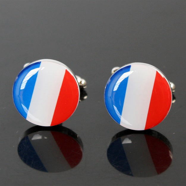 フランス国旗ラウンド・カフリンクスを入荷