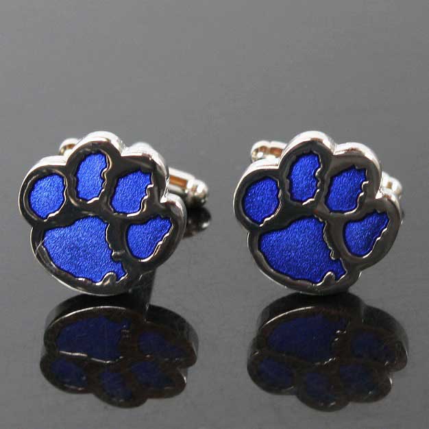 猫の足跡ブルーカフリンクスを入荷