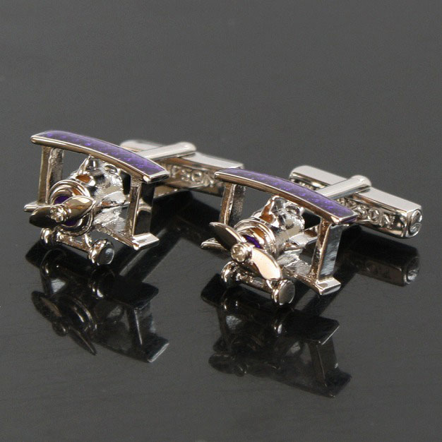 トンプソン・パープル飛行機カフリンクスを入荷