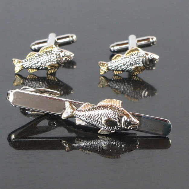 フィッシュカフス・タイピンセットを入荷
