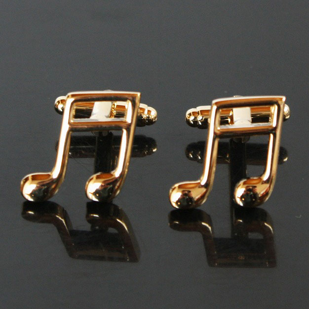 ゴールド音符カフリンクスを入荷