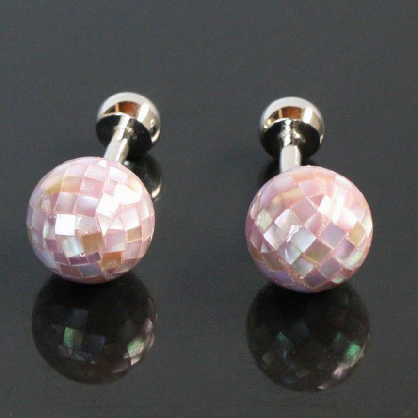 モザイクパープルシェル・カフリンクスを入荷