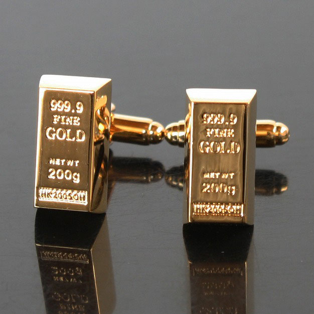 ゴールドインゴットカフリンクスを入荷