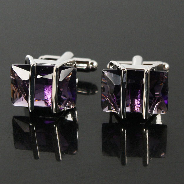 レクタングルバイオレットカフリンクスを入荷