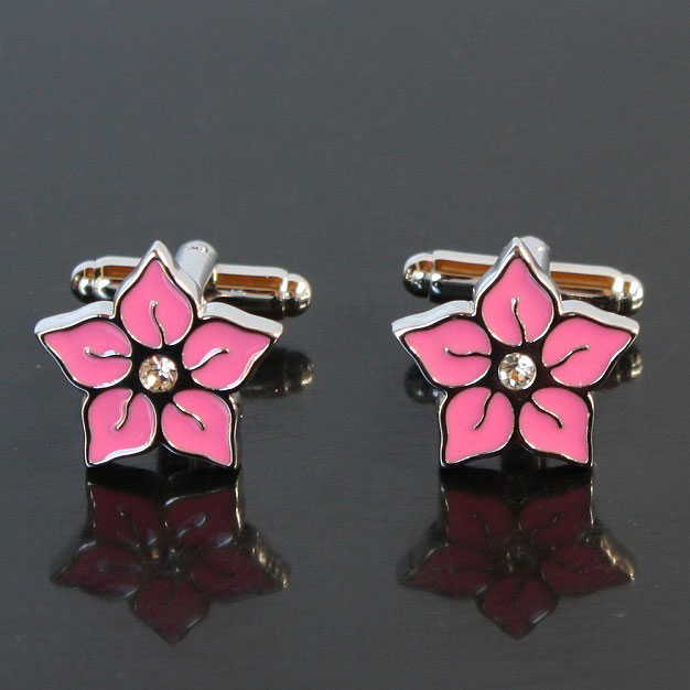ピンク桜モチーフカフリンクスを入荷