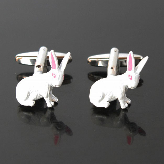 白うさぎカフリンクスを入荷