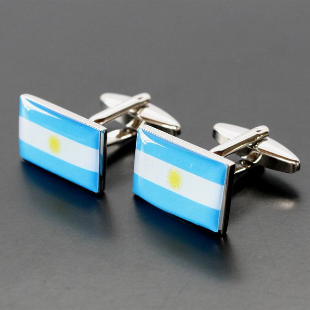 アルゼンチン国旗カフスボタン（カフリンクス）